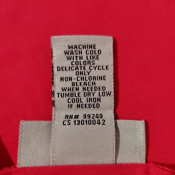 Catherines Crossover Surplice V-Neck Short Sleeve Midi Dress Size 1X Red Pink - Picture 7 of 8